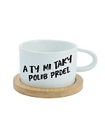 A TY MI TAKY POLIB PRDEL - bílá hrníček makronka 200 ml A TY MI TAKY POLIB PRDEL - bílá hrníček makronka 200 ml