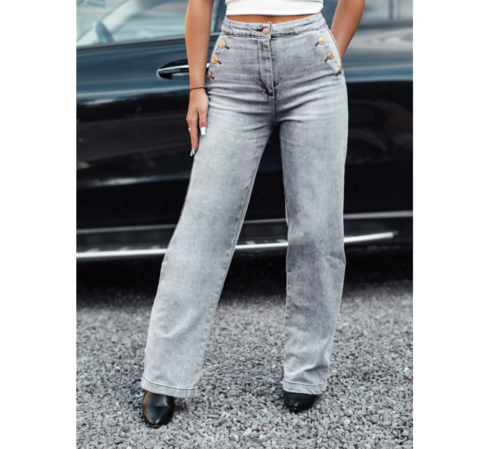 Dámské baggy džíny ZIPELLA s vysokým pasem šedé FashionStreet UY2207