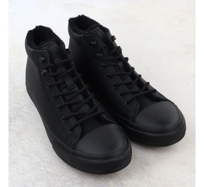 Pánské černé zateplené kotníkové tenisky model 21905111 - Big Star Pánské černé zateplené kotníkové tenisky model 21905111 - Big Star