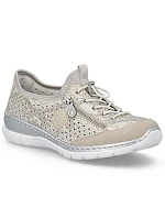 Dámská zlatá prolamovaná sportovní obuv model 22097169 - Rieker