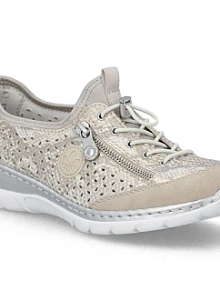 Dámská zlatá prolamovaná sportovní obuv model 22097169 - Rieker