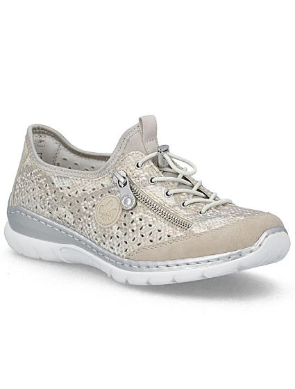 Dámská zlatá prolamovaná sportovní obuv model 22097169 - Rieker