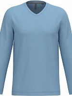 Kariban K 358 Pánské tričko do V s dl. rukávem 20.K358 sky blue