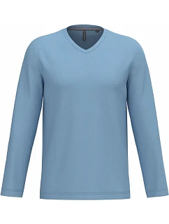 Kariban K 358 Pánské tričko do V s dl. rukávem 20.K358 sky blue