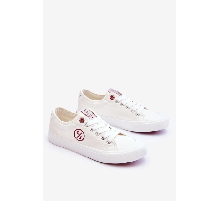 Dámské Cross Jeans Fabric Sneakers LL2R4043 Bílé