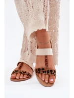 Ploché Dámské Sandály S Leopardí Hnědé model 21702265 - Boto