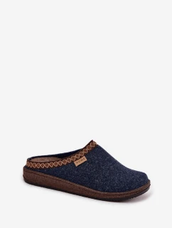 Dámské pantofle s výšivkou Inblu NL000009 tmavě modré