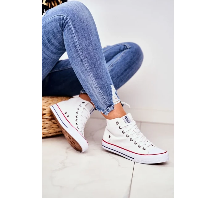 Dámské vysoké tenisky Big Star - bílé Dámské vysoké tenisky Big Star - bílé