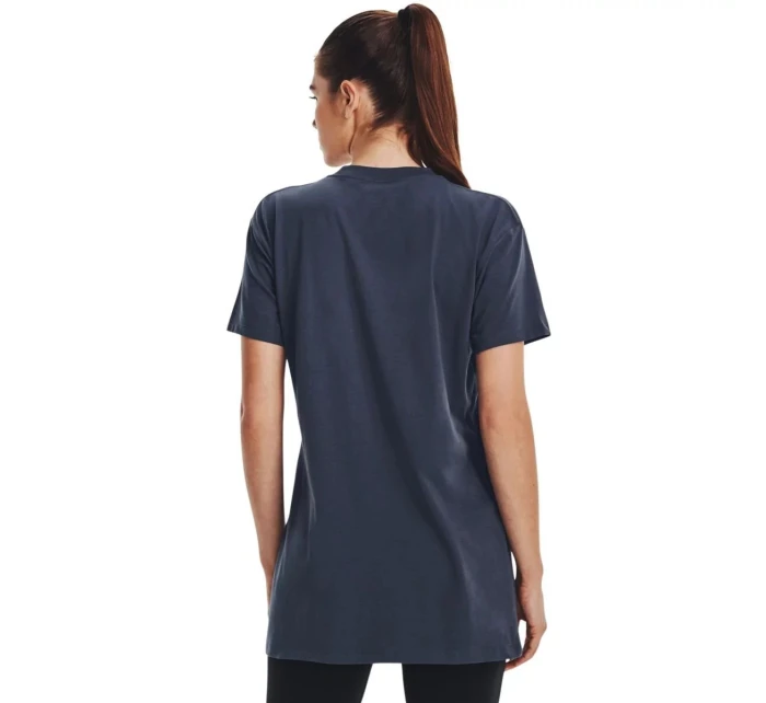 Dámské tričko Printed Extended SS SS23 tm.šedé - Under Armour
