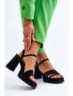 Sandály na podpatku model 179122 Step in style Sandály na podpatku model 179122 Step in style