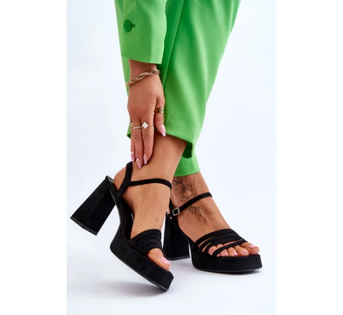 Sandály na podpatku model 179122 Step in style Sandály na podpatku model 179122 Step in style