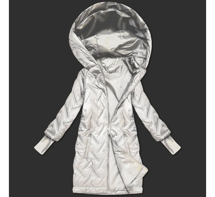 kurtka z kapturem  ecru model 21304755 - HONEY WINTER