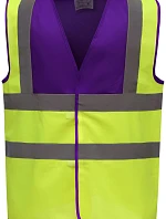 Yoko HVW 100 Hi-Vis bezpečnostní vesta 79.W100 purple/hi vis yellow