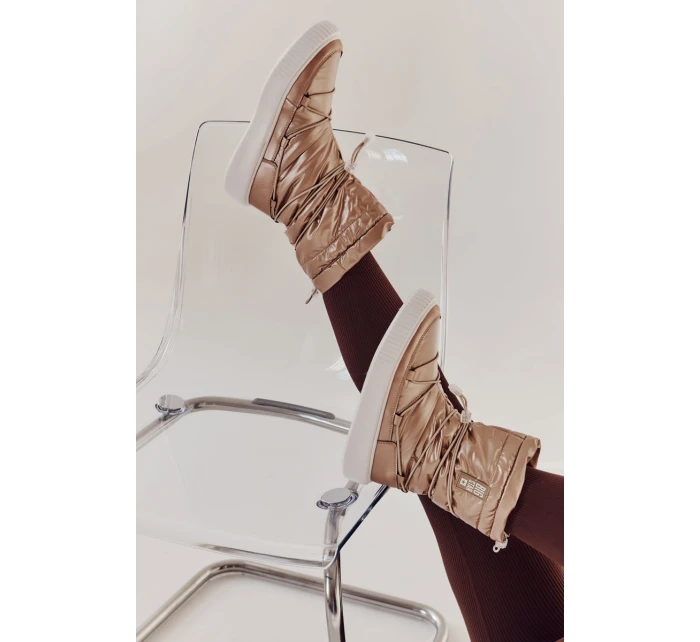 Dámské zateplené sněhule Big Star model 21601636 Béžove - Big Star Shoes Dámské zateplené sněhule Big Star model 21601636 Béžove - Big Star Shoes