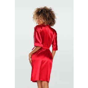 Dámský župan model 17594965 100 negližé Červená - DKaren Dámský župan model 17594965 100 negližé Červená - DKaren