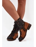 Dámské kožené botky Maciejka – camel, nízký podpatek Dámské kožené botky Maciejka – camel, nízký podpatek