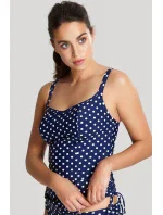 Vrchní díl plavek Swimwear Anya Spot Balconnet Tankini navy/ivory SW1011 - Panache Vrchní díl plavek Swimwear Anya Spot Balconnet Tankini navy/ivory SW1011 - Panache