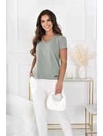 Dámské tričko Serek s krátkým rukávem hnědé - Off Pink