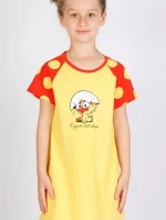 Dětská noční košile s krátkým rukávem Kuře