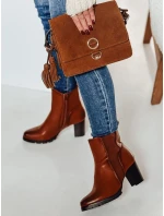 Dámské kozačky na podpatku velbloudí barvy Dstreet model 21981298 - FashionStreet