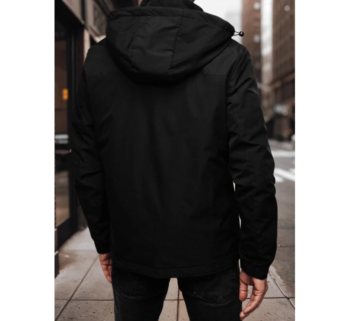 Pánská přechodná bunda s kapucí černá Dstreet TX4997