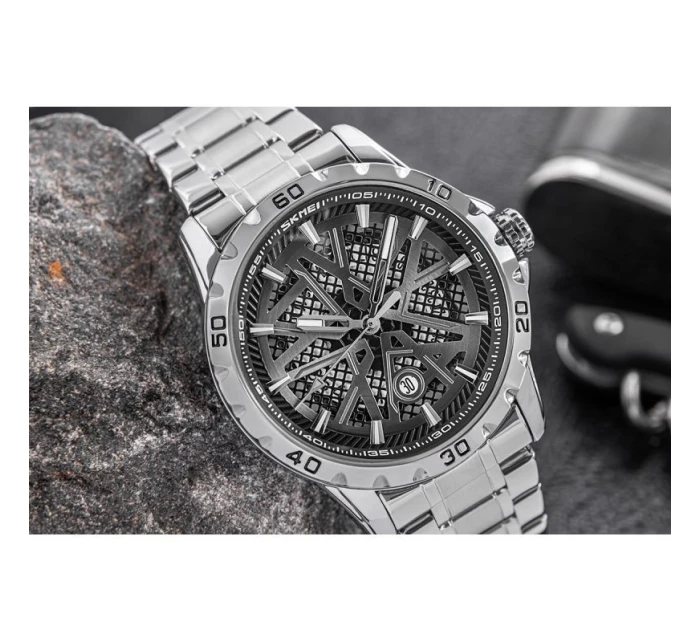 Pánské hodinky Skmei 9337SIBK + BOX pánské Pánské hodinky Skmei 9337SIBK + BOX pánské