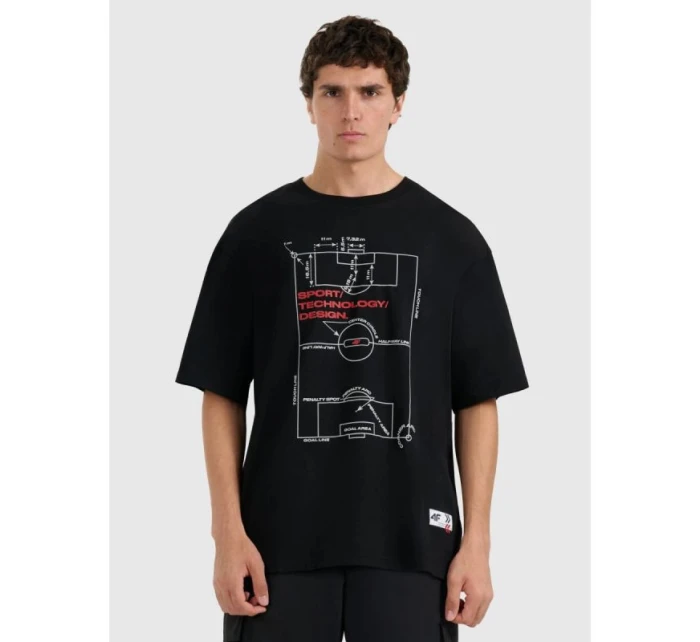 Pánské tričko oversize s potiskem model 21816916 - 4F Pánské tričko oversize s potiskem model 21816916 - 4F