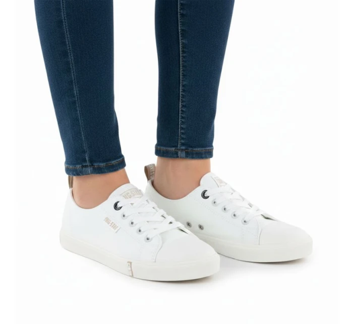 Dámské nízké tenisky z eko kůže bílé model 21906623 - Big Star