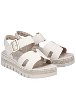 Béžové dámské sandály na platformě model 22097433 - Rieker