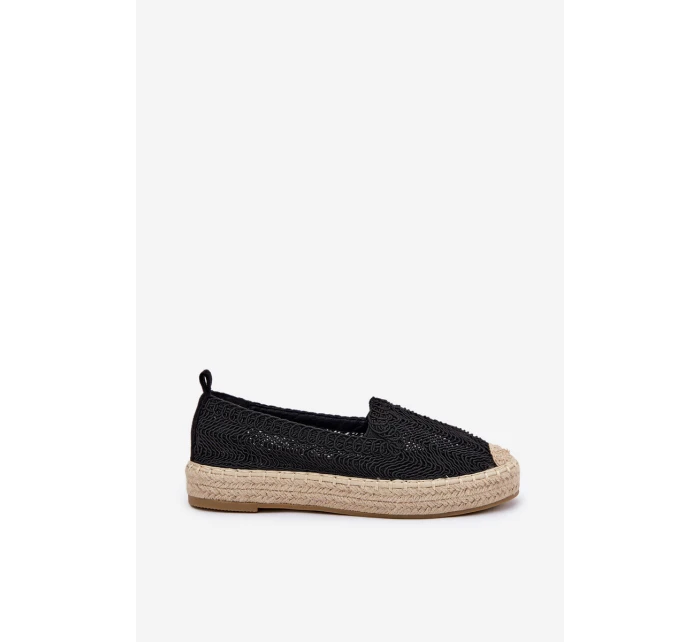 Dámské Espadrilky Na Platformě model 21691926 Černé - VINCEZA