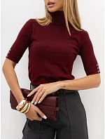 Sweter IR SW model 22544382 bordowy - FPrice Sweter IR SW model 22544382 bordowy - FPrice