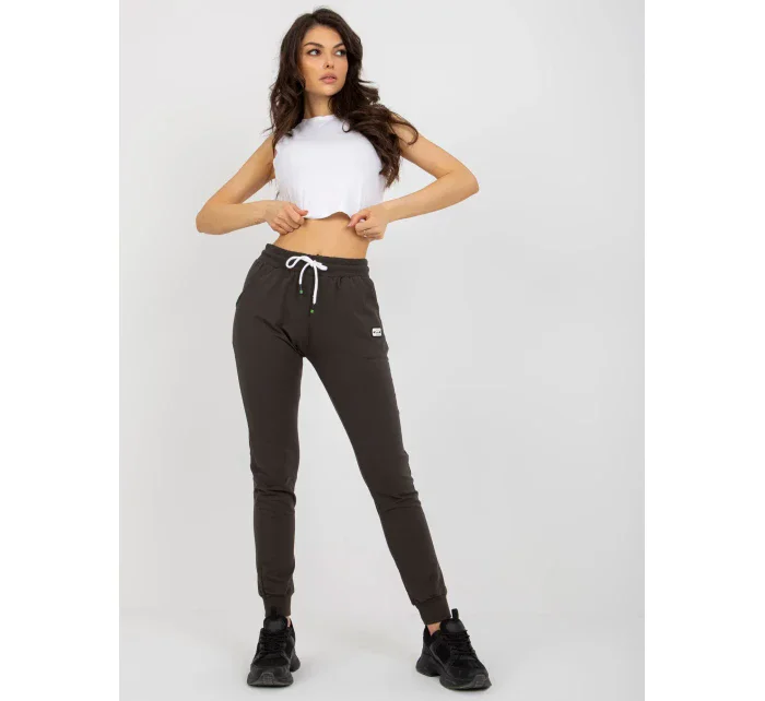 Spodnie dresowe RV DR model 21175296 ciemny khaki - FPrice Spodnie dresowe RV DR model 21175296 ciemny khaki - FPrice