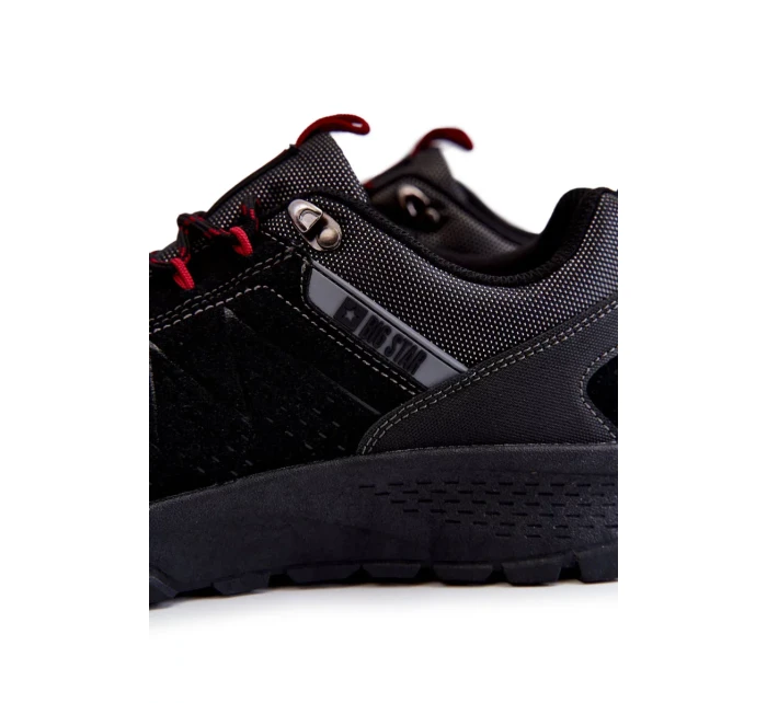 Pánské nízké trekingové boty Memory Foam Big Star KK174126 Černe Pánské nízké trekingové boty Memory Foam Big Star KK174126 Černe