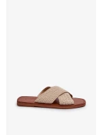 Dámské ploché pantofle Big Star Béžové Dámské ploché pantofle Big Star Béžové