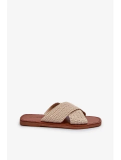 Dámské ploché pantofle Big Star Béžové