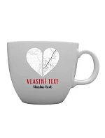Personalizovaný MEGA XXL keramický hrnek 1 000 ml - Dvě místa, jedno srdce Personalizovaný MEGA XXL keramický hrnek 1 000 ml - Dvě místa, jedno srdce