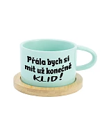 PŘÁLA BYCH SI MÍT UŽ KONEČNĚ KLID! - mint hrníček makronka 200 ml PŘÁLA BYCH SI MÍT UŽ KONEČNĚ KLID! - mint hrníček makronka 200 ml