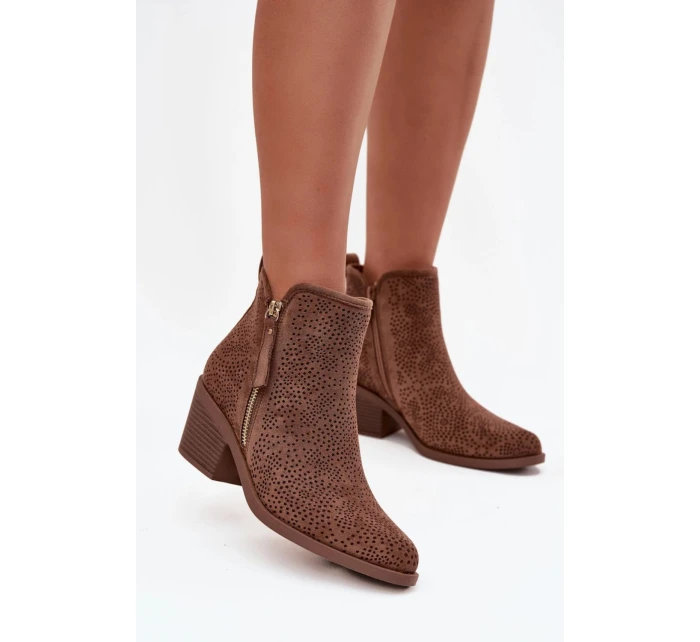 Boty na podpatku model 222515 Step in style Boty na podpatku model 222515 Step in style