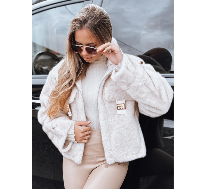 FashionStreet dámský krátký bílý kožich TY5250