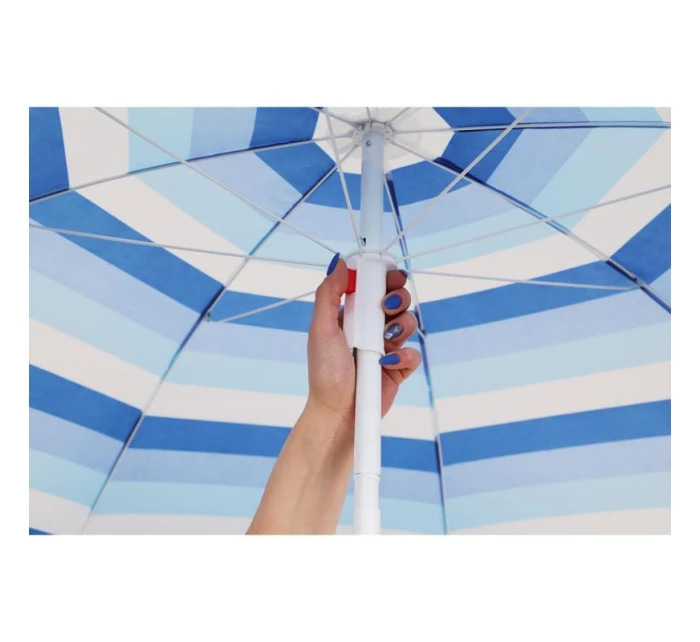 BALKONOVÝ PLÁŽOVÝ SLUNEČNÍK 180CM MODRÁ LINIE 1048819