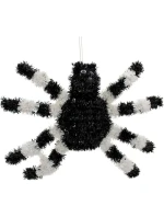 DEKORATIVNÍ FIGURKA HALLOWEENSKÝ PAVOUK BÍLÁ