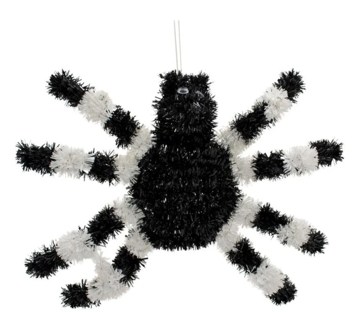 DEKORATIVNÍ FIGURKA HALLOWEENSKÝ PAVOUK BÍLÁ