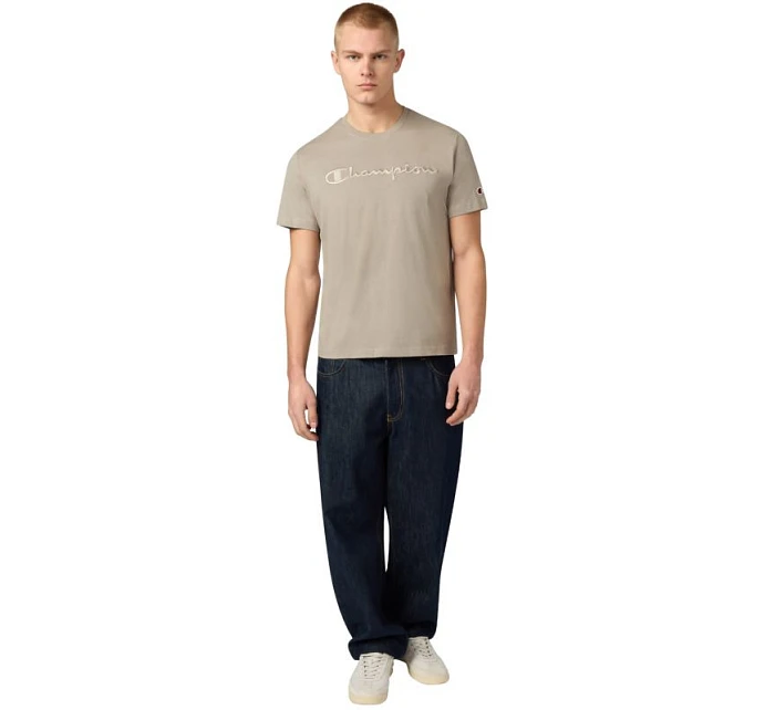 Pánské tričko SS Tee beige  pánské model 22119613 - CHAMPION