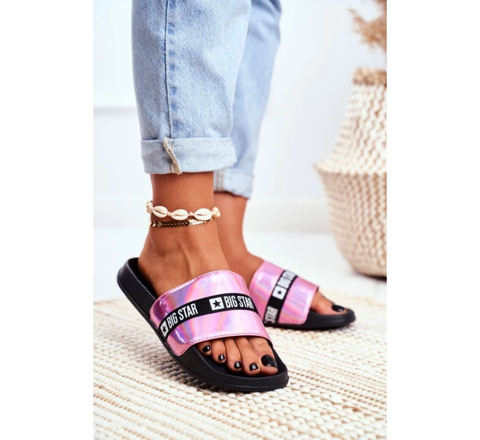 Dámské Nazouváky Big Star Růžové model 21537242 - Big Star Shoes Dámské Nazouváky Big Star Růžové model 21537242 - Big Star Shoes