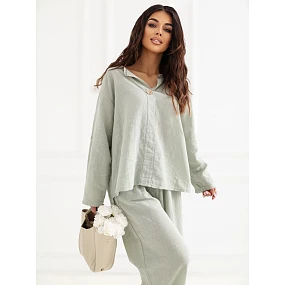 Bluzka IT BZ model 22084149 khaki - FPrice Bluzka IT BZ model 22084149 khaki - FPrice