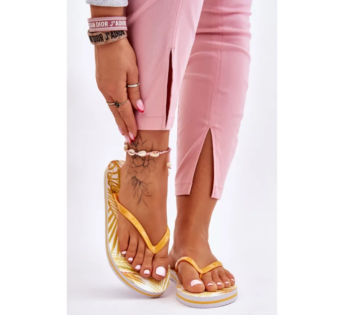 Dámské módní žabky Big Star LL274819 žluté