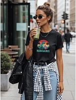 Dámské tričko s potiskem Mamasaurus ke Dni matek černé FashionStreet NX5027RY Dámské tričko s potiskem Mamasaurus ke Dni matek černé FashionStreet NX5027RY