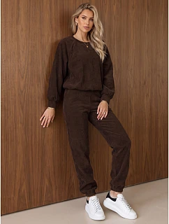 Komplet damski bluza i spodnie brązowy model 22546931 - FashionStreet