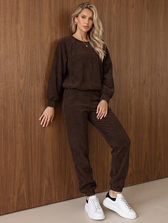 Komplet damski bluza i spodnie brązowy model 22546931 - FashionStreet