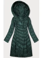 Dlouhá zelená dámská bunda s kapucí model 21247128 - Ann Gissy